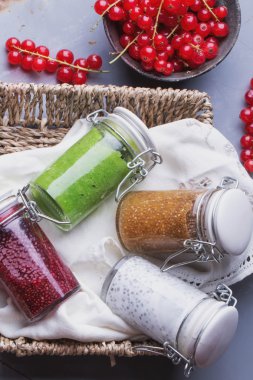 Chia smoothies çilek ile