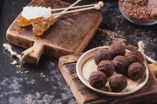 Tryffel och Fudge — Stockfoto