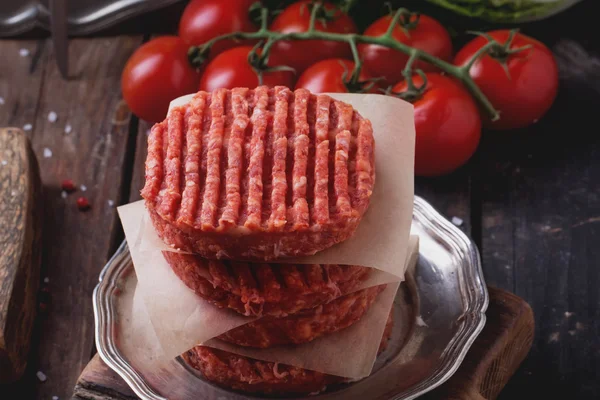 Huisgemaakte Hamburger koken — Stockfoto