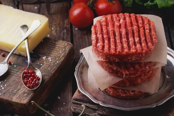 Huisgemaakte Hamburger koken — Stockfoto