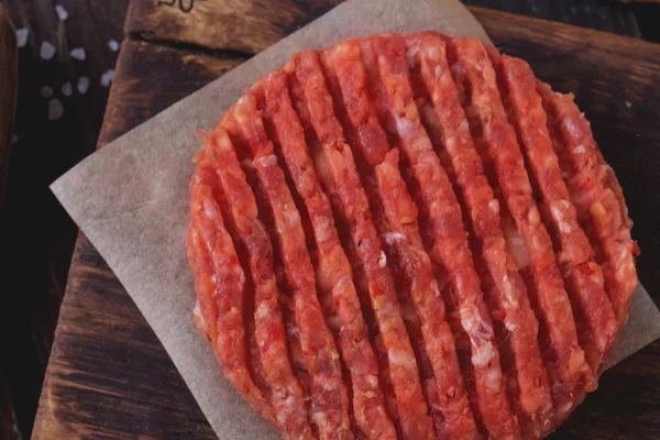 Huisgemaakte Hamburger koken — Stockfoto