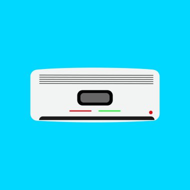 Klima simgesi mavi arkaplanda düz bir şekilde