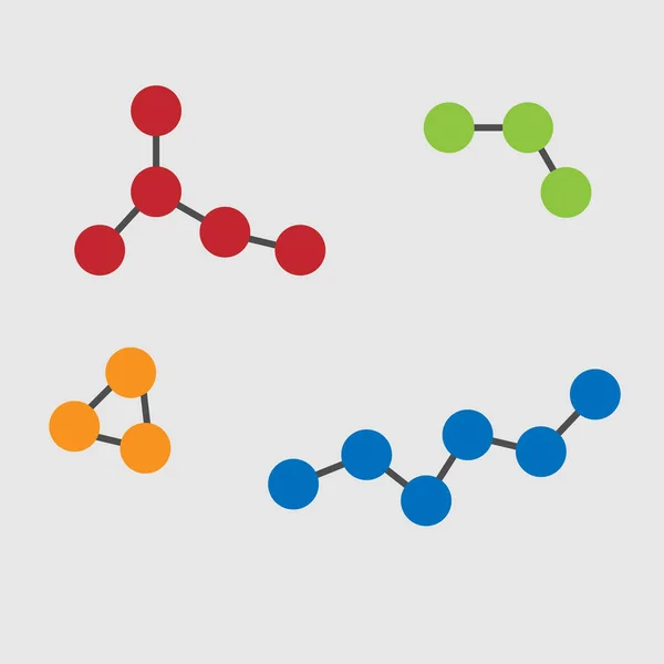 Molecular Compounds Style Flat — Stock Photo, Image
