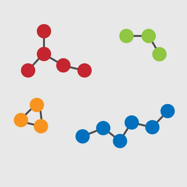 Molekylära Föreningar Med Platt Stil — Stockfoto