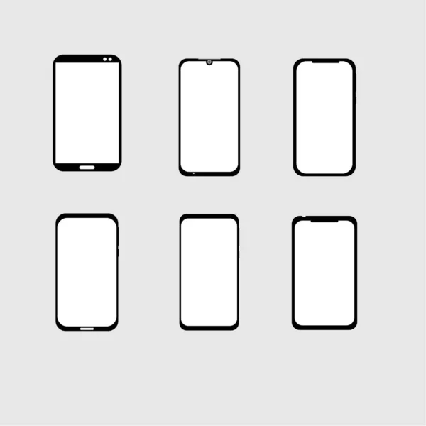 Set Icons Smartphones Style Flat — Stock Photo, Image