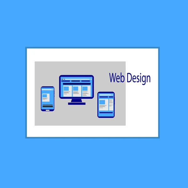 Ícone Web Design Estilo Plano — Fotografia de Stock