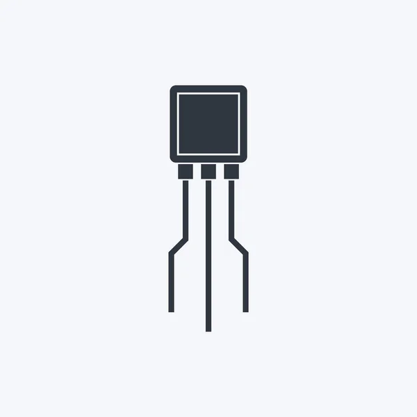 Transistor Icon Style Flat — Stock Photo, Image