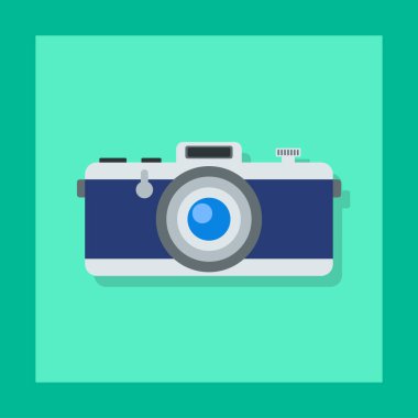 Retro kamera düz stil