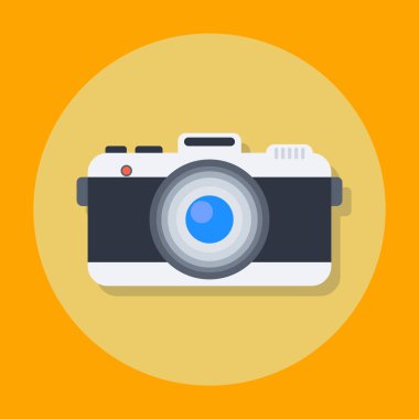 Retro kamera düz stil