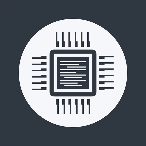 スタイルフラットのデジタルマイクロ回路アイコン — ストック写真