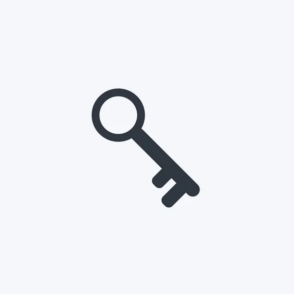 Key Icon Style Flat — 图库照片