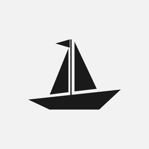 Icon Simple Sailing Ship Flag — Stock Photo, Image