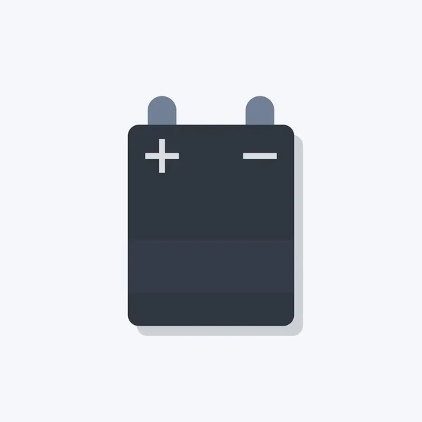 Standart Batterij Pictogram Stijl Plat — Stockfoto