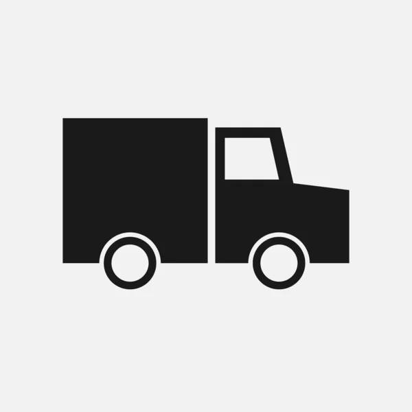 Truck Icon Black White Style — Stock Photo, Image