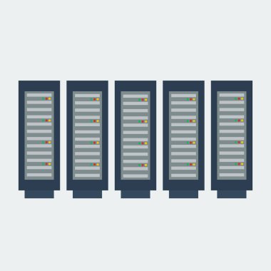 Düz biçimdeki birkaç özdeş sunucu