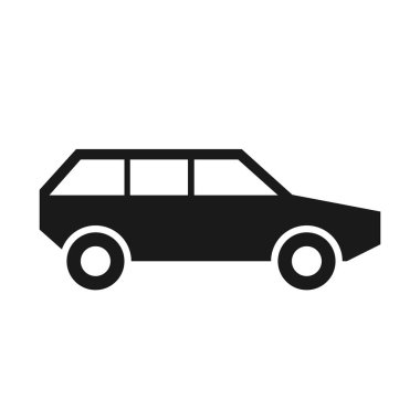 Basit araba hatchback düz simgesi
