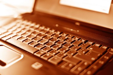 Yakın çekim Laptop ile sığ Dof