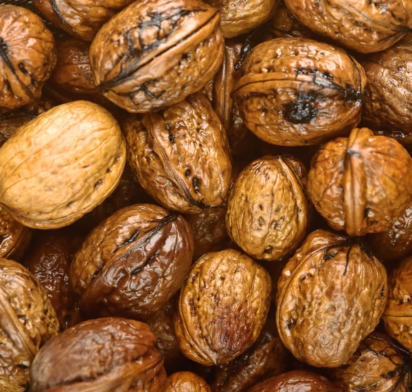 Closeup pozadí vlhké vlašských ořechů — Stock fotografie