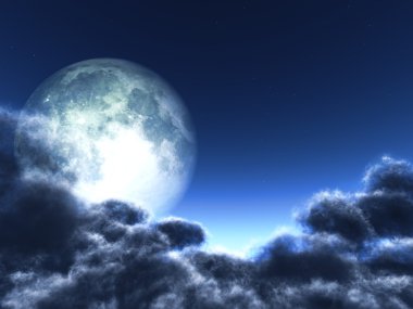 Magic moon concept clipart