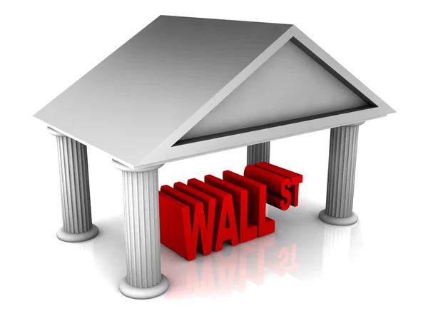 Elszigetelt 3d koncepció, a Wall Street — Stock Fotó