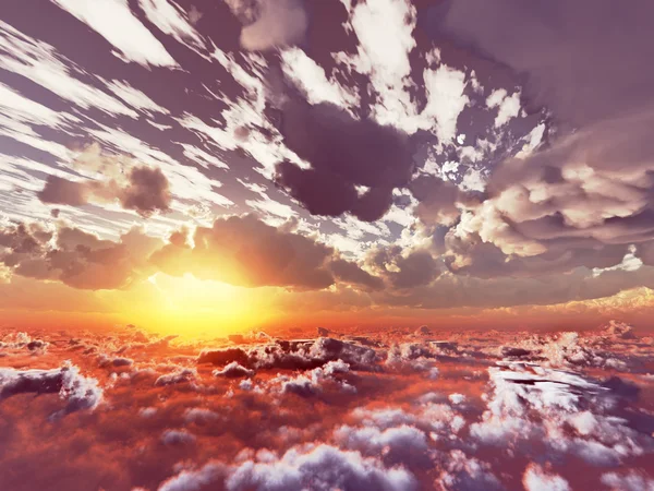 Nádherný pohled nad mraky — Stock fotografie