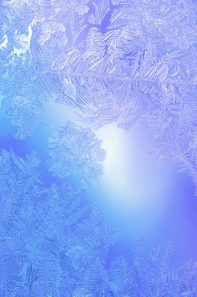 Buzlu don desenleri ile güzel Closeup kış renkli arka plan