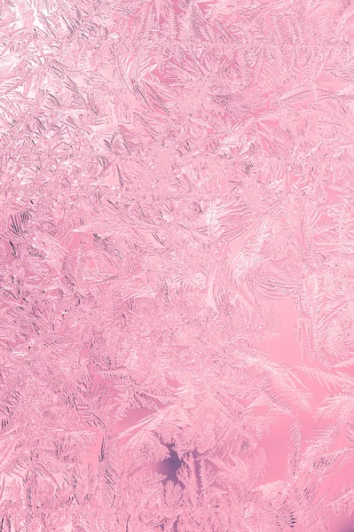 Szép Closeup téli színes háttér jeges fagy minták — Stock Fotó