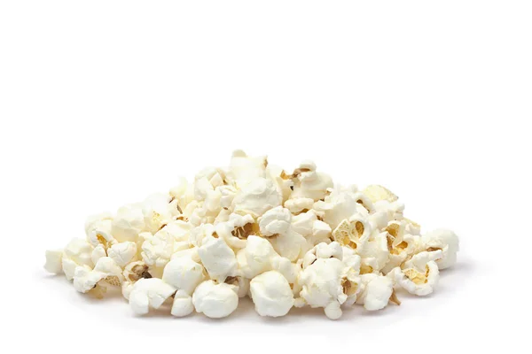 Popcorn op de witte achtergrond Stockfoto