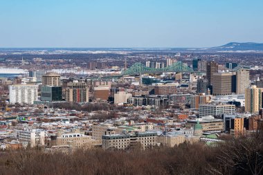 Montreal 'in kış manzarası Royal Mount' tan.