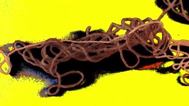 İplik dolaştırmak, Brown konu sandalyenle alfa kanal renkli dolaştırmak, Fiber çekerek Filament konu olan hareket birisi konu çekiyor olduğunu