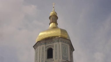 Çan kulesi Sophia Cathedral, Kiev, Temple, katedral, dış, Kiev şehir Panorama, insanlar yürüyen Sofia