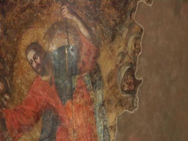 Dini resim, erkekler, Azizler, görüntü altında Sophia Katedrali Kiev kubbe, belgeleme, iç tavan