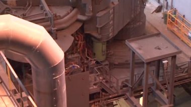 Donetsk Metalurji tesisi, fabrika, işçilerin emniyet kask Panoraması,