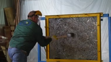 Üniformalı ve Koruyucu Ekran Üniformalı İşçi Hummer 'dan Cam Çarşafı Dayak, Kurşun geçirmez Cam Kırma Testi