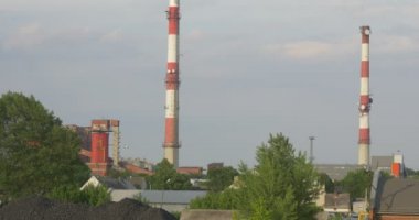 Çimento fabrika, sanayi, Panorama, Polonya, Opole