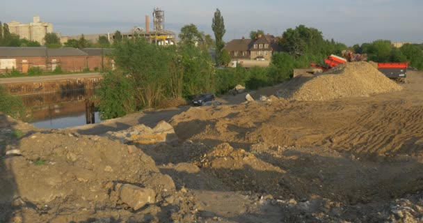 Cement Factory, průmyslu, Panorama, Polsko, Opole — Stock video