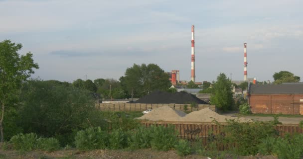 Fábrica de Cemento, Industria, Panorama, Polonia, Opole — Vídeo de stock