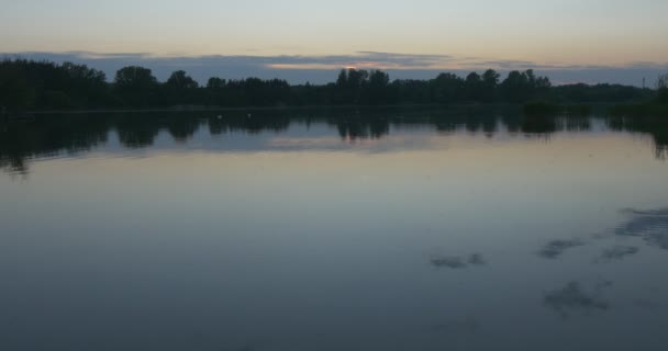 Eau ondulante, Gros plan, Horizon, Silhouettes d'arbres, Ciel bleu, Horizon, Temps doux, Crépuscule, Soir, Etang, Paysage 
