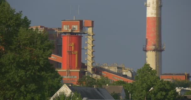 Τσιμέντο εργοστάσιο, βιομηχανία, Πανόραμα, Πολωνία, Opole — Αρχείο Βίντεο