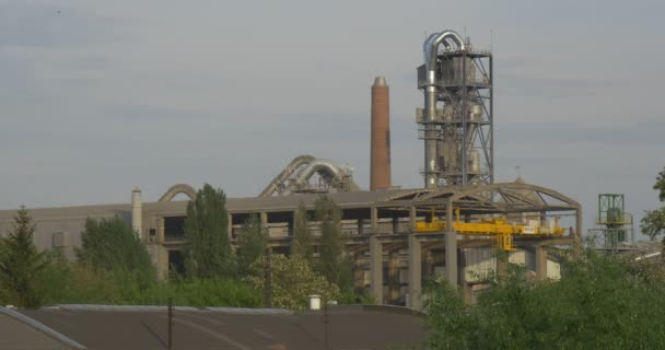 Fábrica de cimento, Indústria, Panorama, Polônia, Opole — Vídeo de Stock