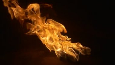 Opole Polonya Akşam Gecesi Fire Show'da Bir Yangın Dans Yaptıktan Sonra Dance Troupe Gerekli Props Yangın Burning Torch Yangın Close Up