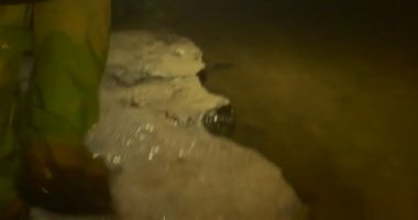 Küçük Bir Nehir Boyunca Yürüyen Isliç Zemin Bacaklar Birkaç Turist Yeşil Gumboots Yeraltı Bir Su Erkekler Bir Karanlık Mağara Işık Yansıma Yürüyüş