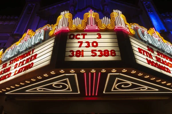 San Bernardino Usa 2015 Retro Style Veranda Sign California Theatre — 스톡 사진