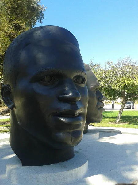 Pasadena Usa Oktober 2015 Patung Patung Kepala Untuk Mengenang Jackie — Stok Foto