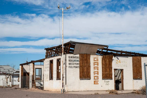 Ludlow Eua Outubro 2015 Restos Antigo Edifício Comercial Garagem Longo — Fotografia de Stock