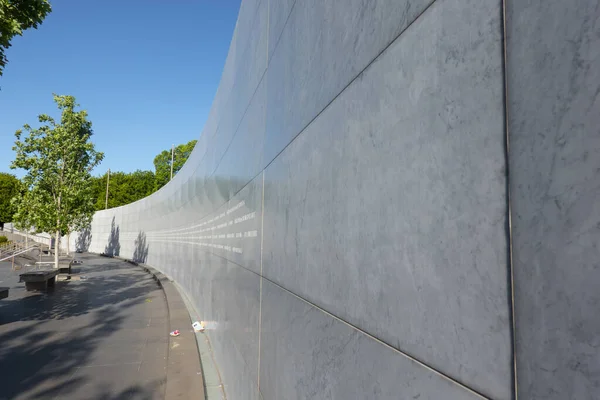 Christchurch New Zealand November 2020 Kenterbury Earthquake National Memorial Wall — стокове фото