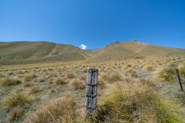 Landschaft Vom Aussichtspunkt Auf Der Spitze Des Lindis Pass Südinsel — Stockfoto