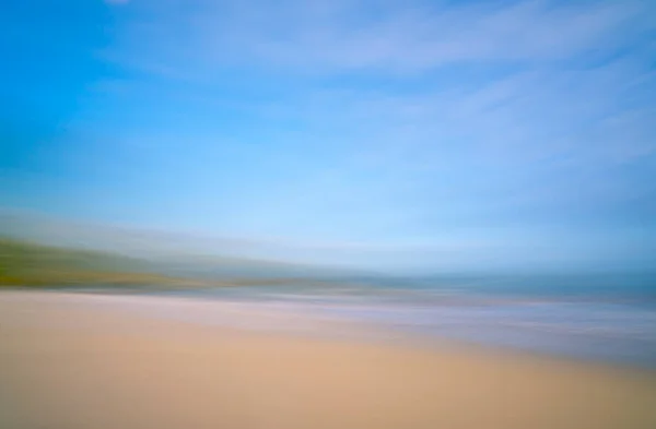 Movimiento Playa Efecto Borroso Abstracto Hito Monte Maunganui Playa — Foto de Stock