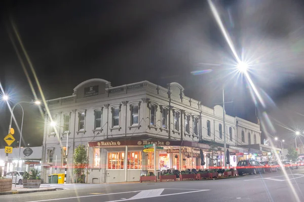 Auckland Nueva Zelanda Junio 2021 Escenas Nocturnas Edificios Escena Callejera — Foto de Stock