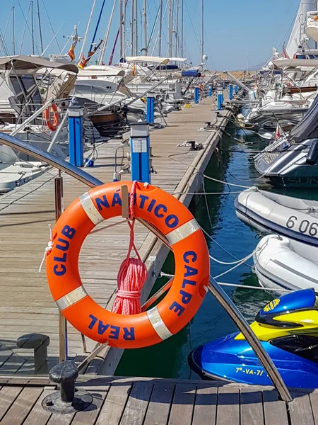 Calpe Espagne Août 2016 Long Quai Marina Avec Des Bateaux — Photo